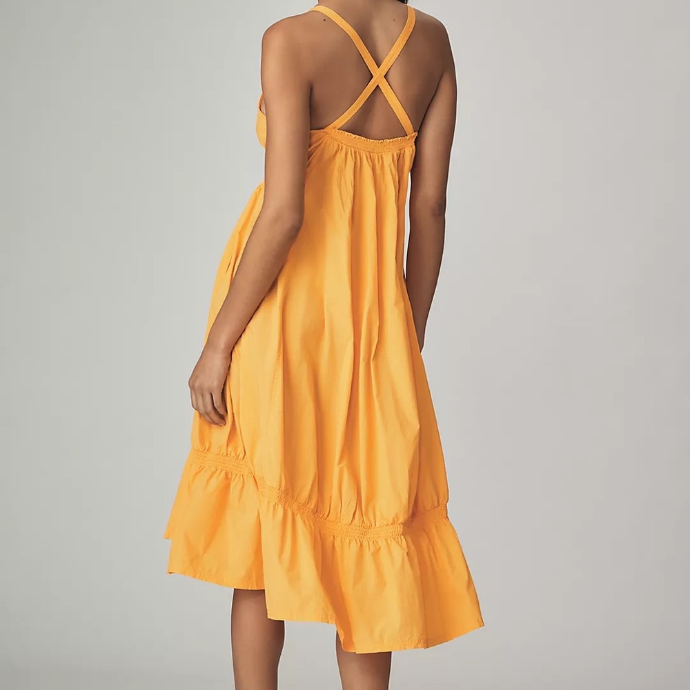 Daily Practice Tiered High-Low Midi Dress NWT, Mango - XS